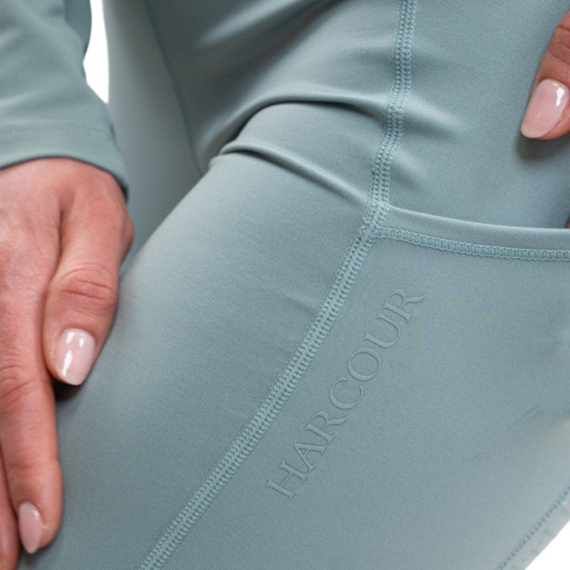 Harcour - Women's Louna grey green riding leggings | - Ohlala