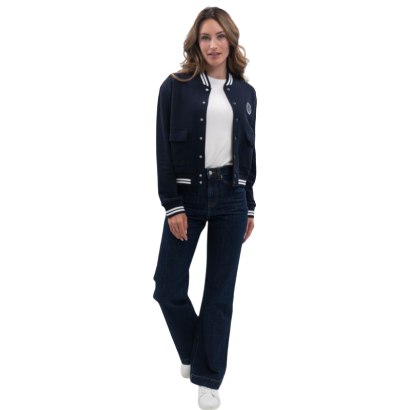 Harcour - Bomber a maniche lunghe donna Agathe navy
