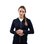 Harcour - Dames sweat lange mouwen met rits Amelie marine