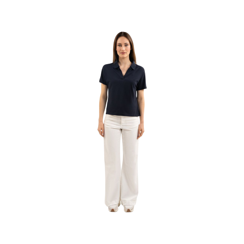 Harcour - Polo donna manica corta Capella blu navy