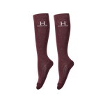 Harcour - Happy Glitter Riding Socks in Aubergine (x2)