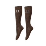 Harcour - Happy Glitter Riding Socks in Cacao (x2)