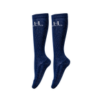 Harcour - Happy Glitter Riding Socks Navy (x2)