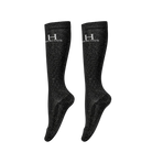 Harcour - Happy Glitter Riding Socks Black (x2)