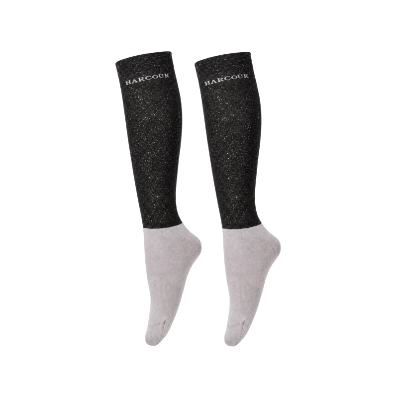 Harcour - Vaela Glitter Riding Socks Black (x2)