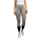 Harcour - Women's Boogie Light Beige/Gold Riding Breeches | - Ohlala
