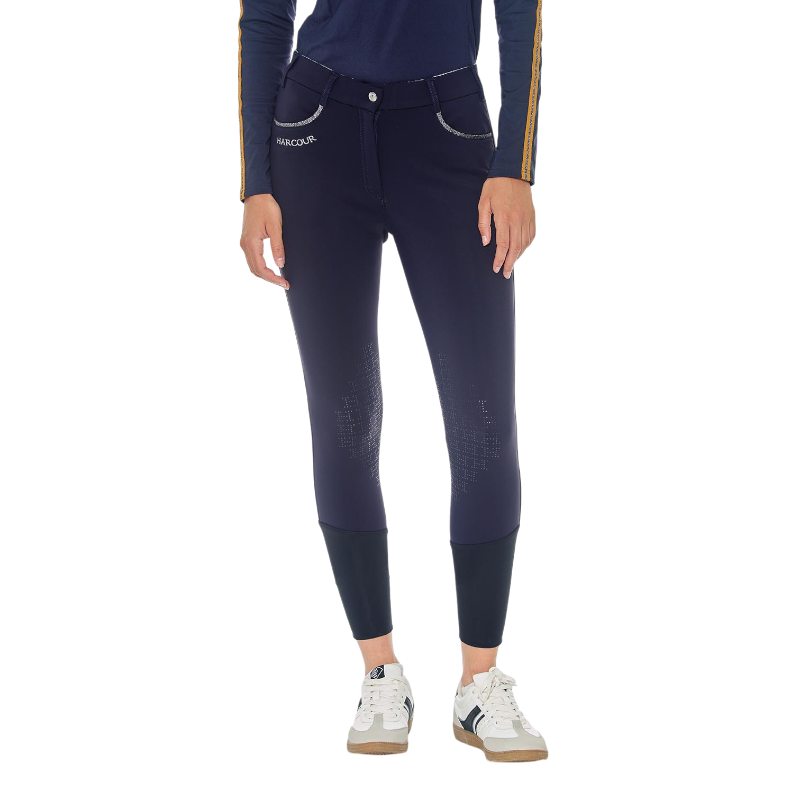 Harcour - Women's fleece riding breeches Jaipur navy | - Ohlala