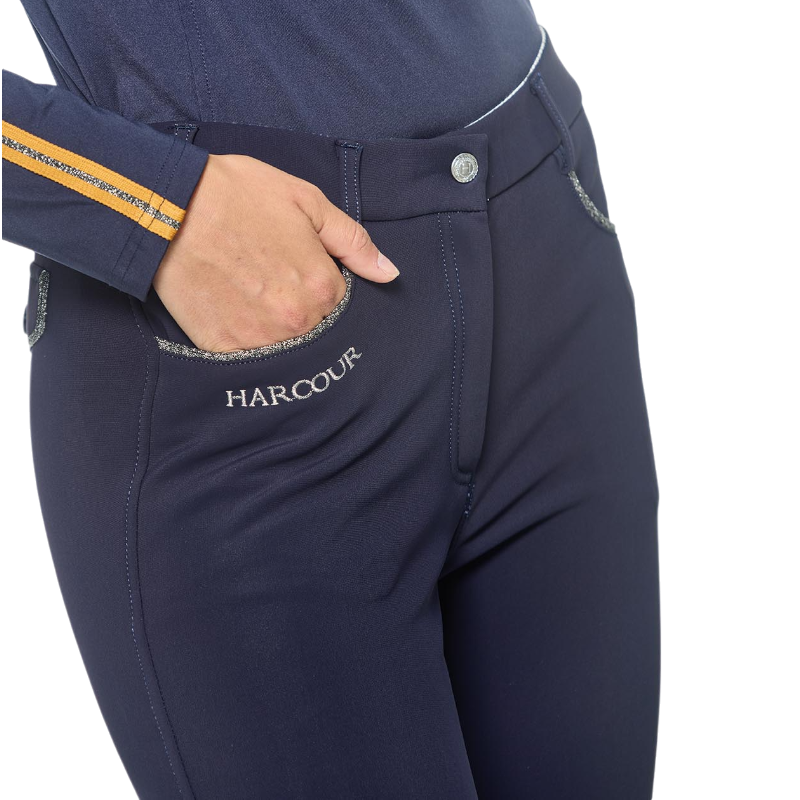 Harcour - Women's fleece riding breeches Jaipur navy | - Ohlala