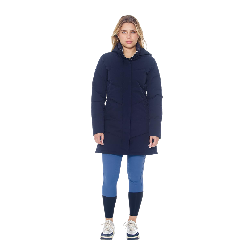 Harcour - Women's long parka Pich navy | - Ohlala