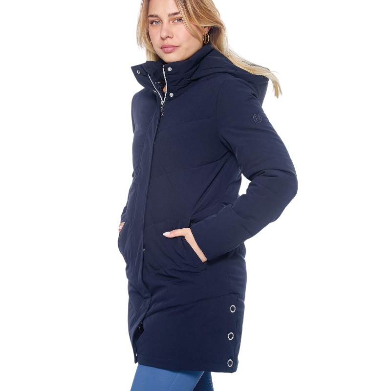 Harcour - Women's long parka Pich navy | - Ohlala