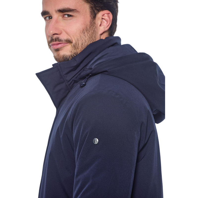 Harcour - Parka larga hombre Paulin marino | - Ohlala