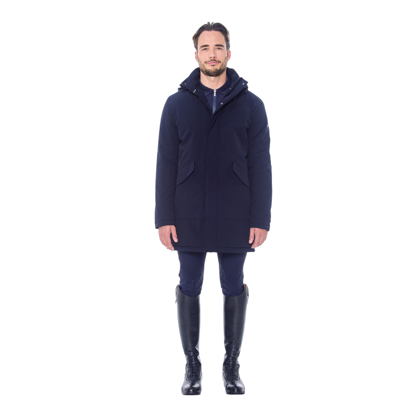 Harcour - Parka larga hombre Paulin marino | - Ohlala