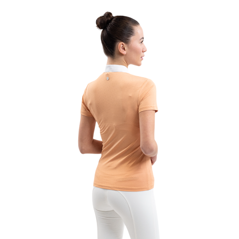 Harcour - Women's short-sleeve competition polo Paris apricot | - Ohlala