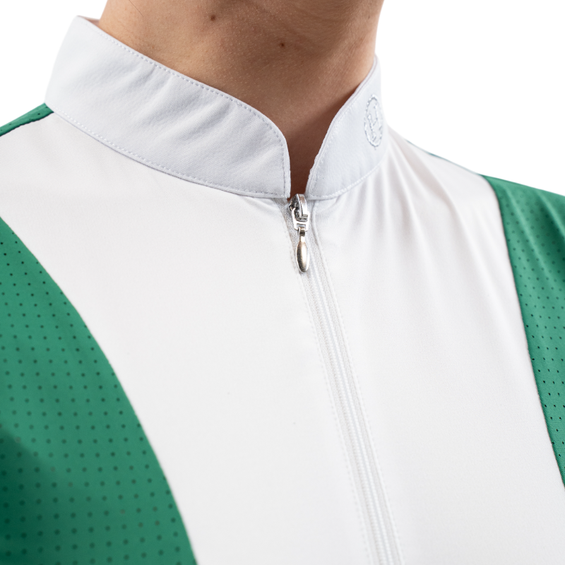 Harcour - Women's short-sleeve competition polo Paris emerald green | - Ohlala