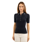 Harcour - Women's short-sleeve polo Bethanie navy | - Ohlala