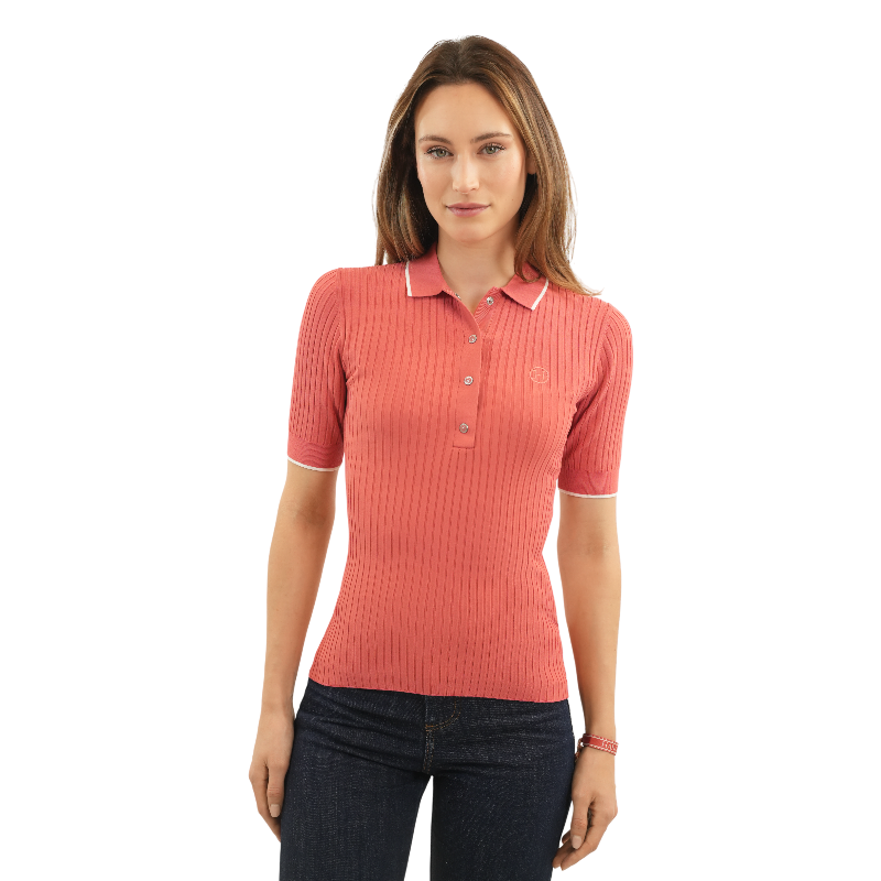 Harcour - Polo manches courtes femme Bethanie pamplemousse | - Ohlala
