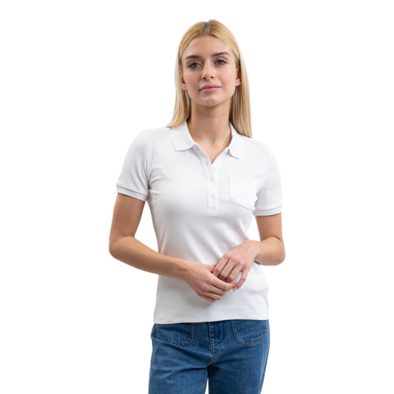 Harcour - Women's short-sleeve polo Pamoly white | - Ohlala