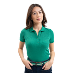 Harcour - Women's short-sleeve polo Pamoly emerald green | - Ohlala