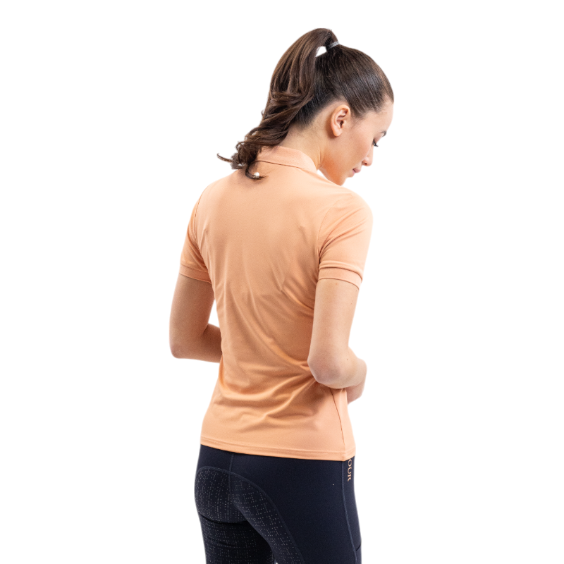 Harcour - Women's short-sleeve polo Popsy apricot | - Ohlala