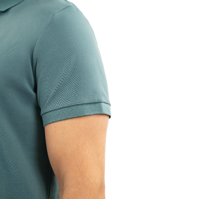 Harcour - Poloshirt korte mouwen heren Oscar pauwblauw | - Ohlala