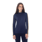 Harcour - Polo a maniche lunghe termico donna Pistach marine | - Ohlala