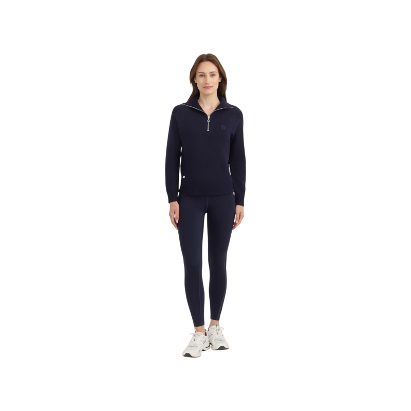 Harcour - Trui opstaande kraag dames Claira marine