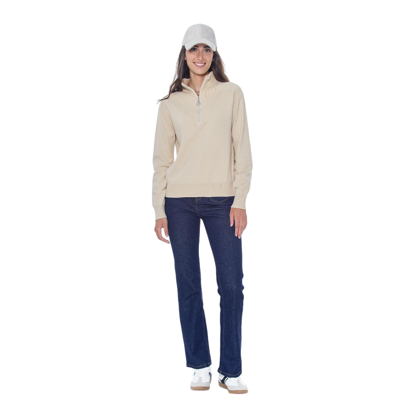 Harcour - Pull manches longues femme Pachana ivoire | - Ohlala