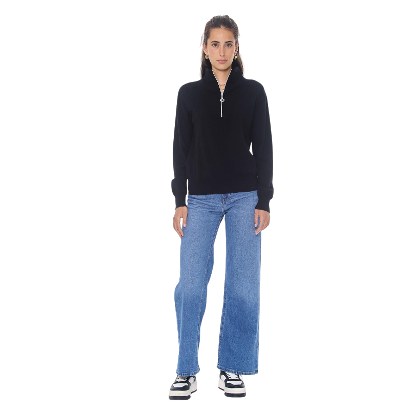 Harcour - Pull manches longues femme Pachana noir | - Ohlala