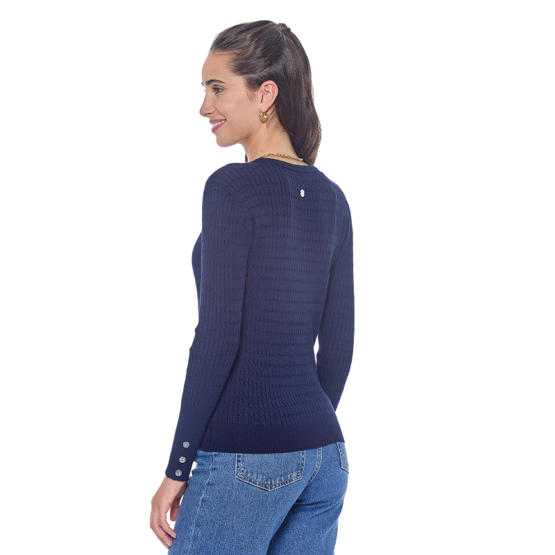 Harcour - Pull manches longues femme Pompadou marine