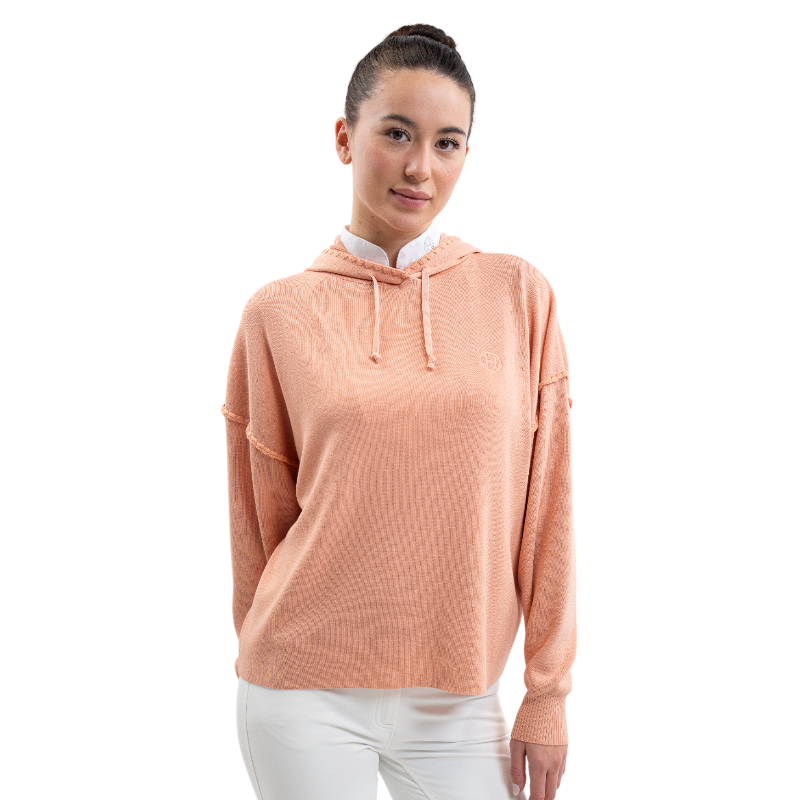 Harcour - Women's long-sleeve hoodie Plume apricot | - Ohlala