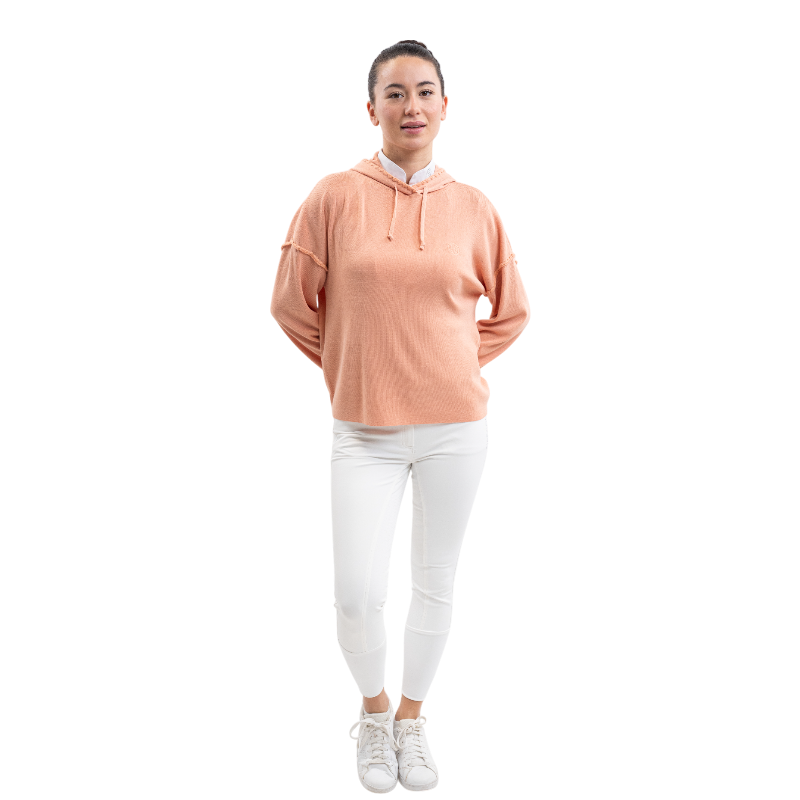 Harcour - Women's long-sleeve hoodie Plume apricot | - Ohlala