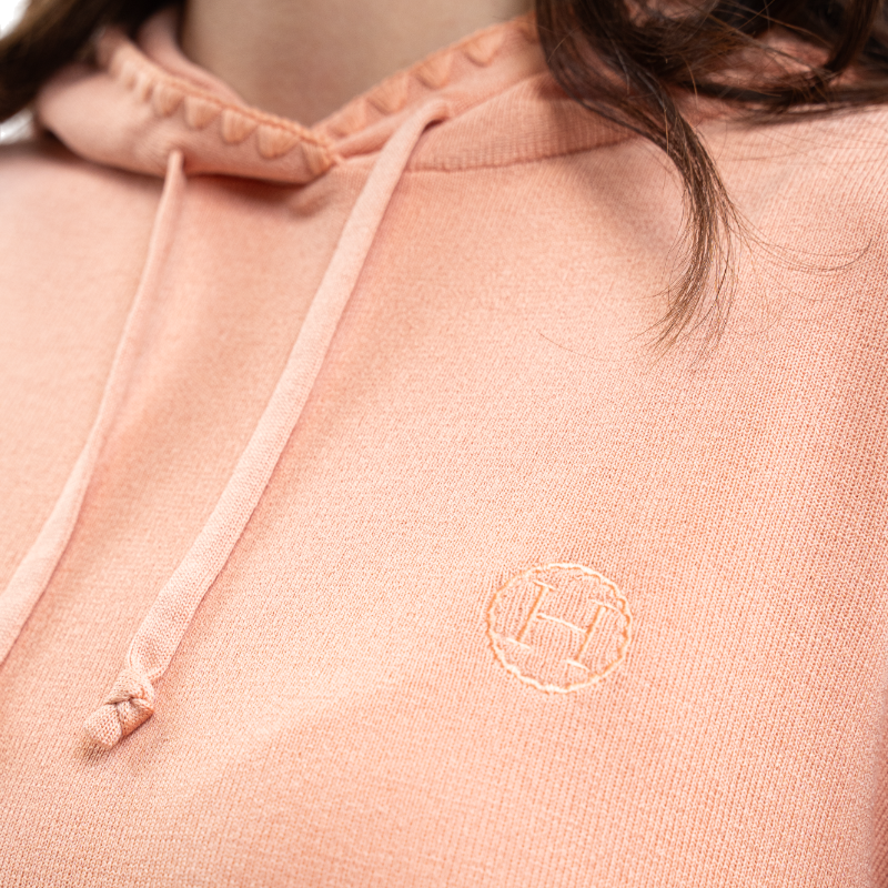 Harcour - Women's long-sleeve hoodie Plume apricot | - Ohlala