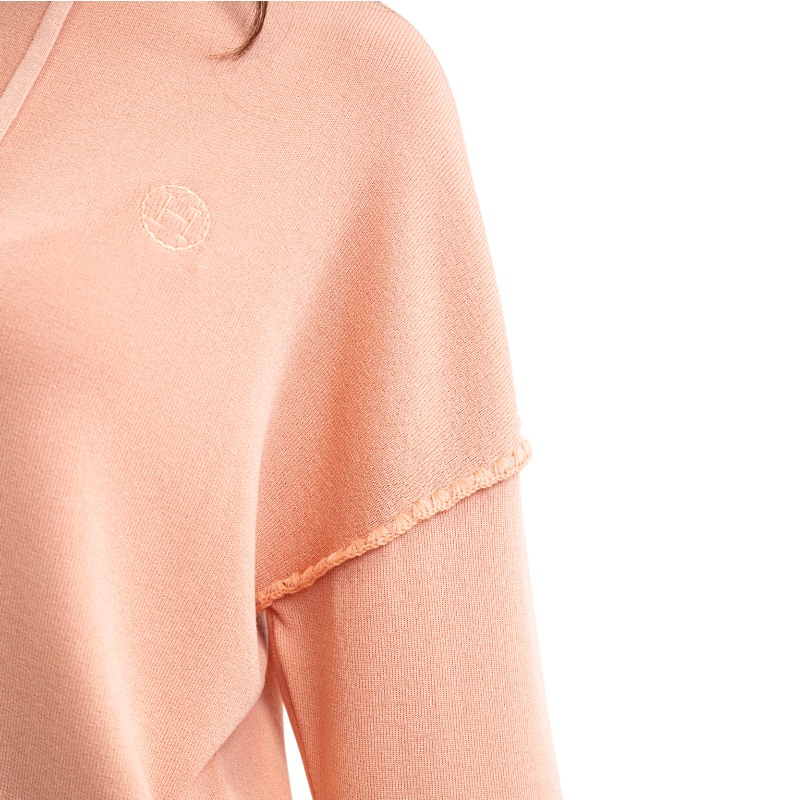 Harcour - Women's long-sleeve hoodie Plume apricot | - Ohlala