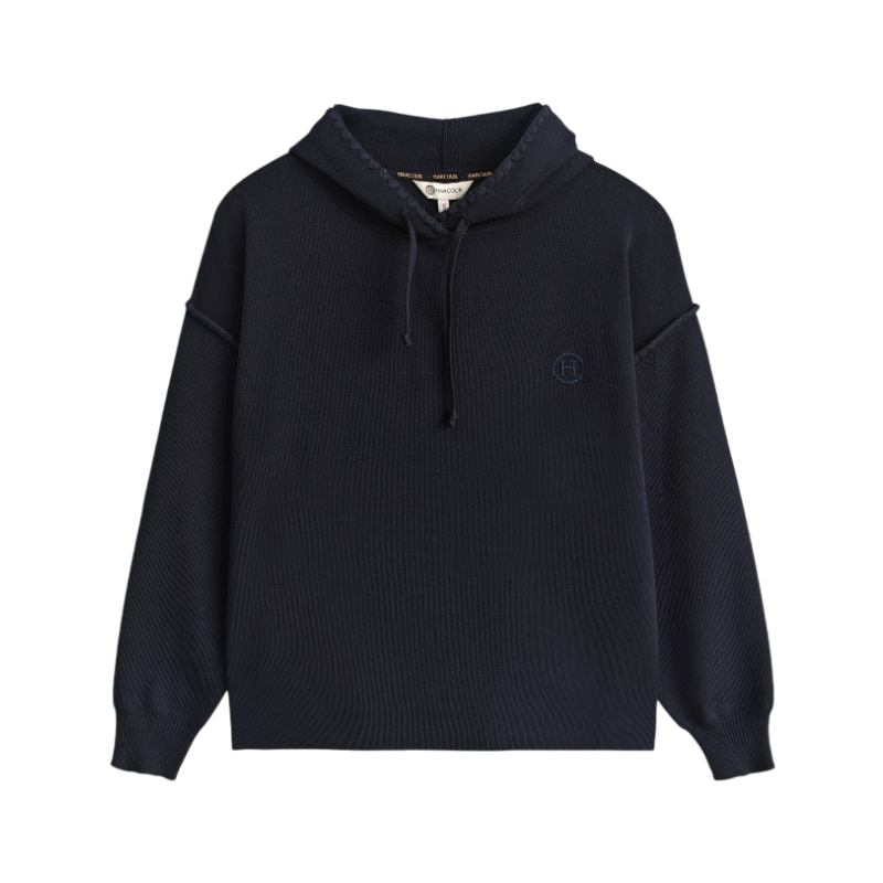 Harcour - Sweat à capuche manches longues femme Plume marine | - Ohlala