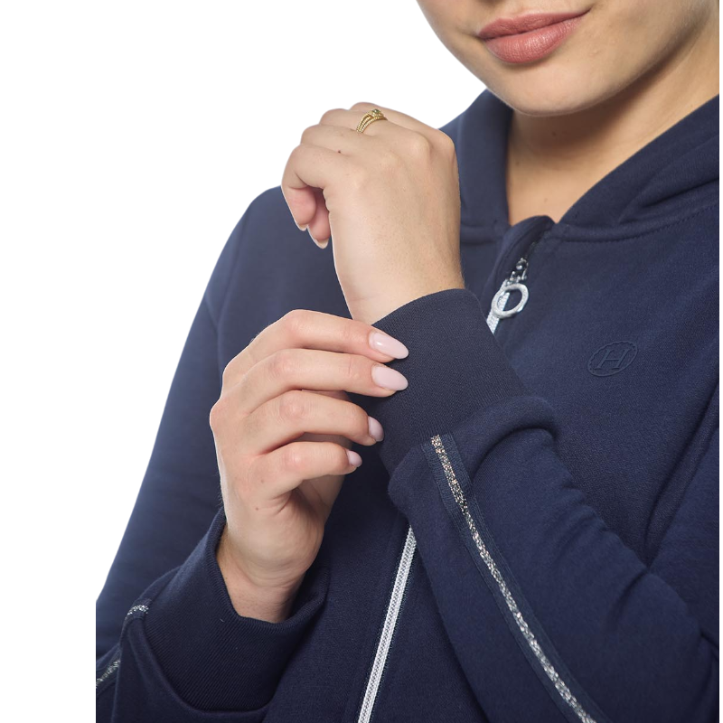 Harcour - Women's long sleeve zip sweatshirt Sworm navy | - Ohlala