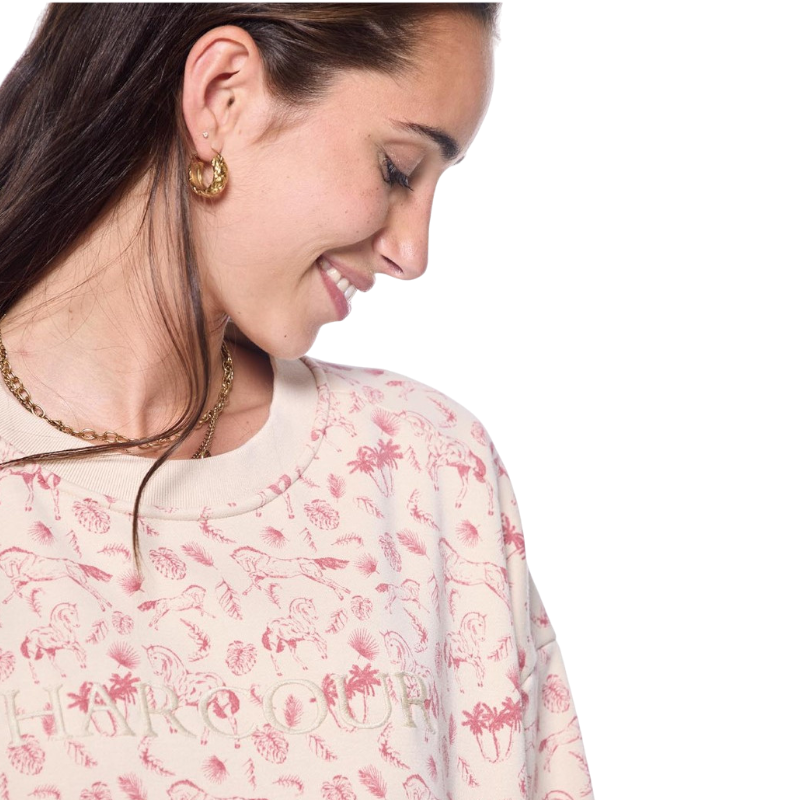 Harcour - Sweat manches longues femme Sirius jouy rose | - Ohlala