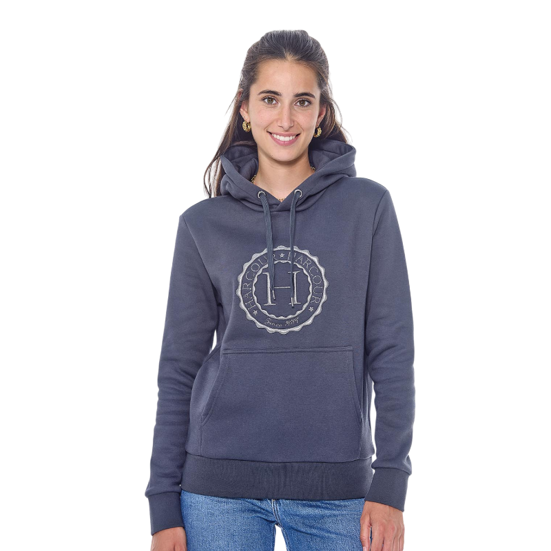 Harcour - Unisex long sleeve sweatshirt Samy anthracite grey | - Ohlala