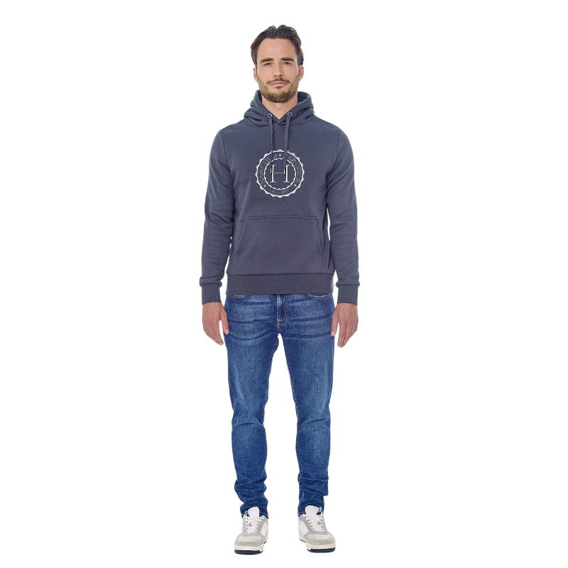Harcour - Unisex long sleeve sweatshirt Samy anthracite grey | - Ohlala
