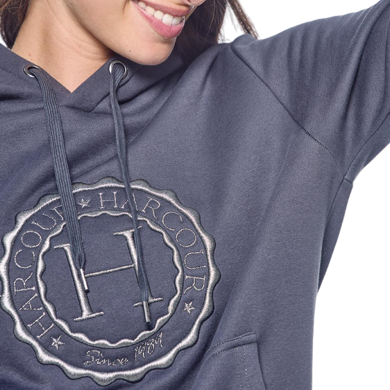 Harcour - Unisex long sleeve sweatshirt Samy anthracite grey | - Ohlala
