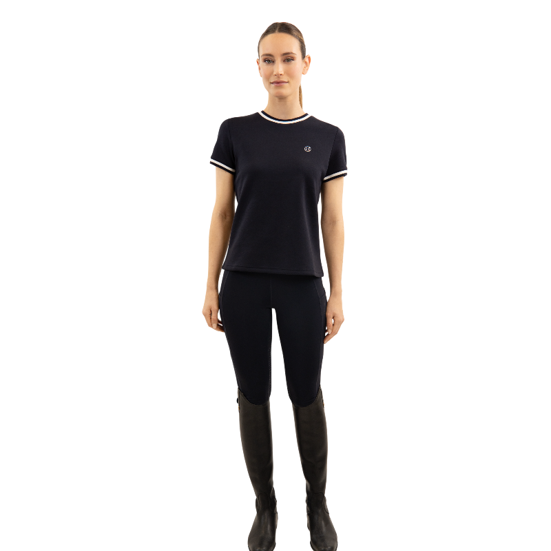 Harcour - Damen Kurzarm-T-Shirt Belsara marine | - Ohlala