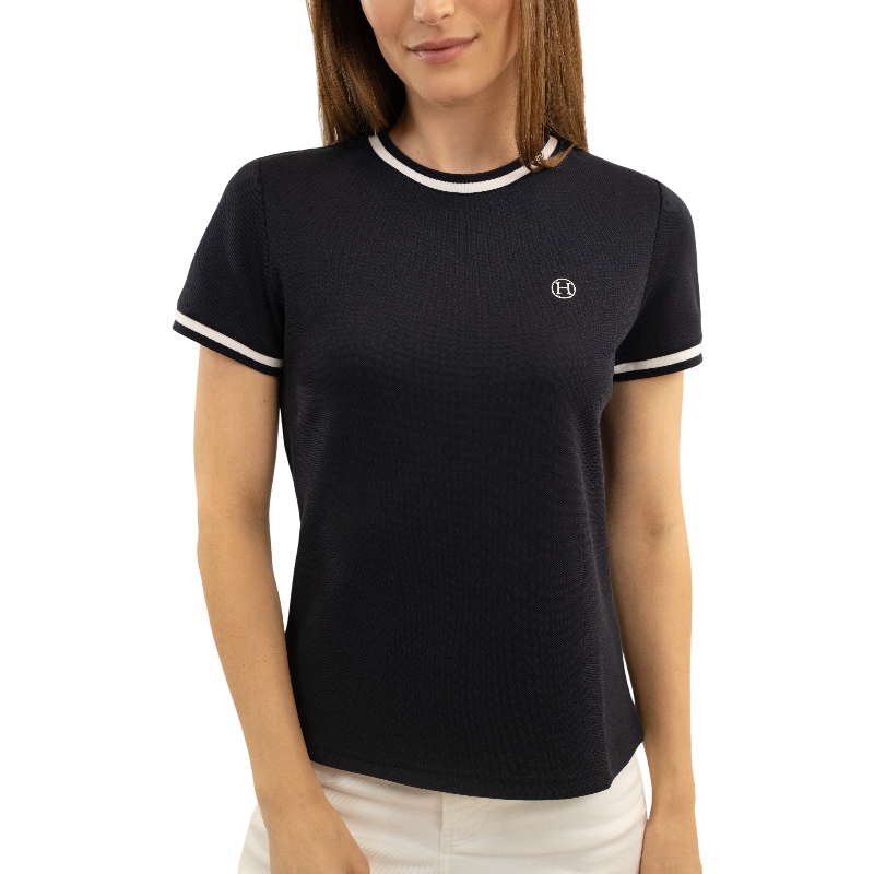 Harcour - Kurzarm-T-Shirt Damen Belsara marine | - Ohlala