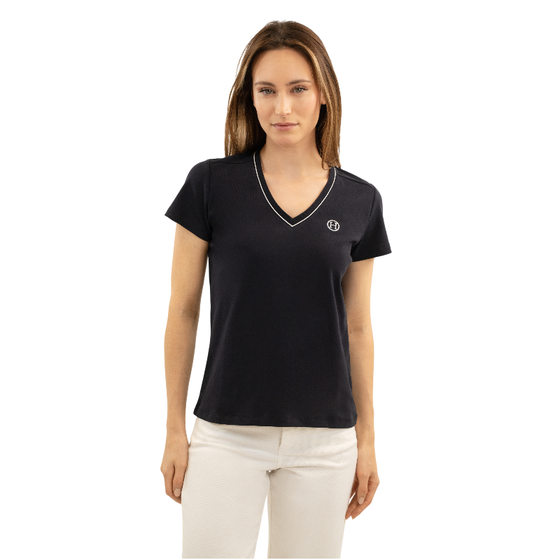 Harcour - Damen Kurzarm-T-Shirt Berenice marine | - Ohlala