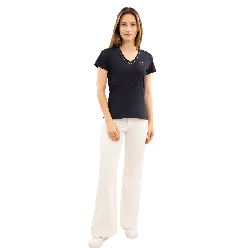 Harcour - Damen Kurzarm-T-Shirt Berenice marine | - Ohlala