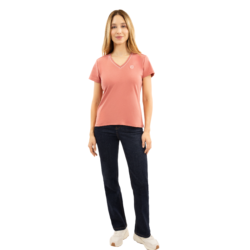 Harcour - Dames T-shirt korte mouwen Berenice rose aurore | - Ohlala