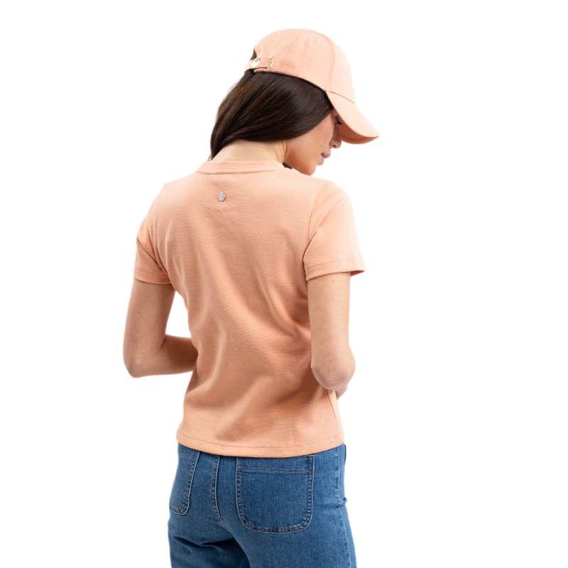 Harcour - Women's short-sleeve T-shirt Telma apricot | - Ohlala