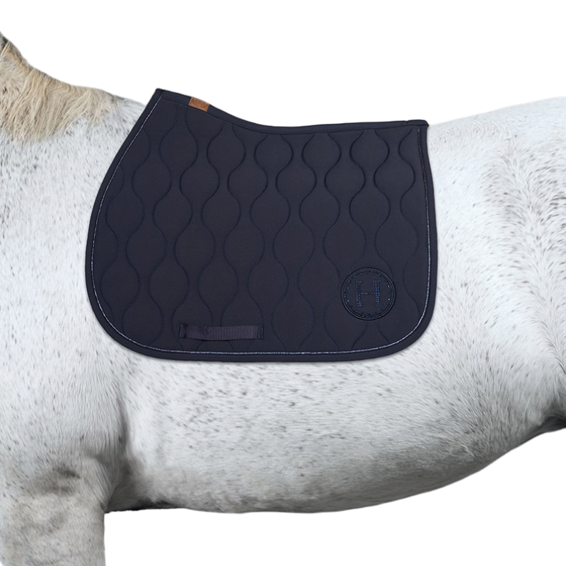 Ivana Navy Saddle Pad - Harcour