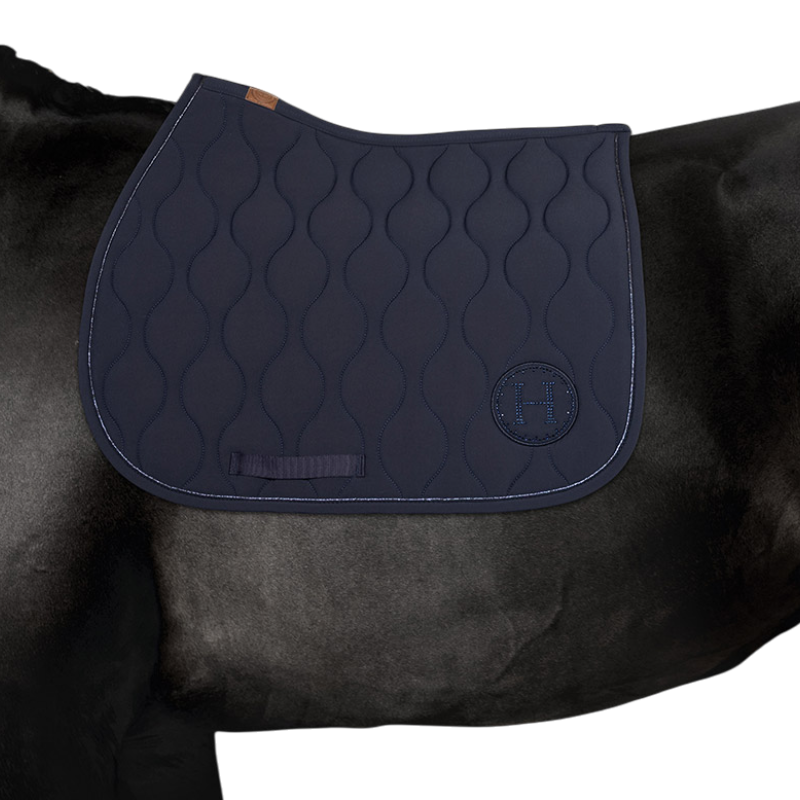 Ivana Navy Saddle Pad - Harcour