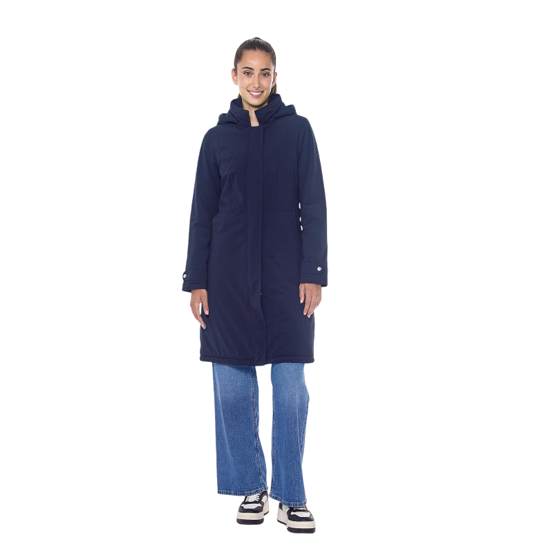 Harcour - Women's Taylor navy warm trench coat | - Ohlala