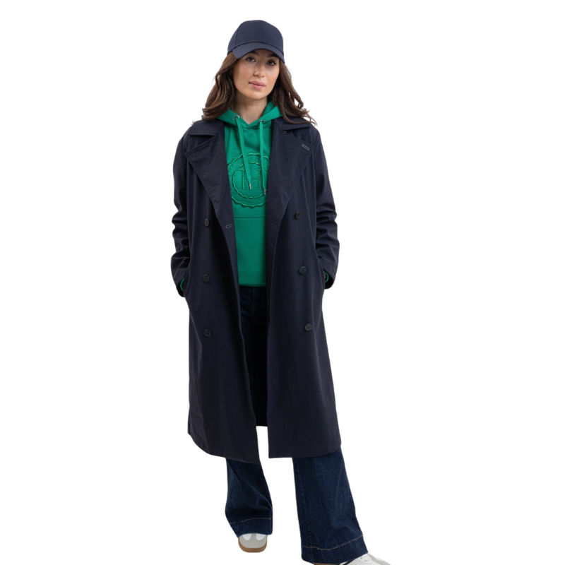 Harcour - Women's trench coat Talina navy | - Ohlala