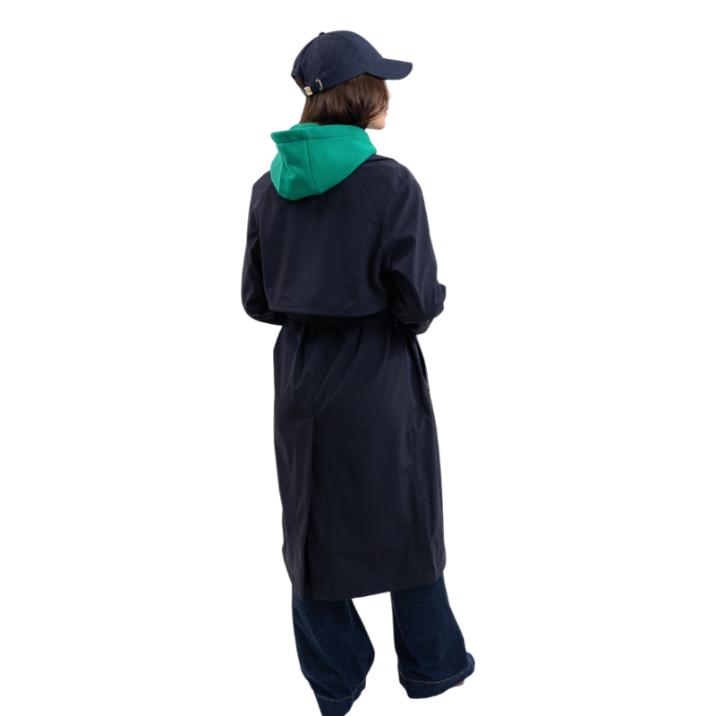 Harcour - Women's trench coat Talina navy | - Ohlala